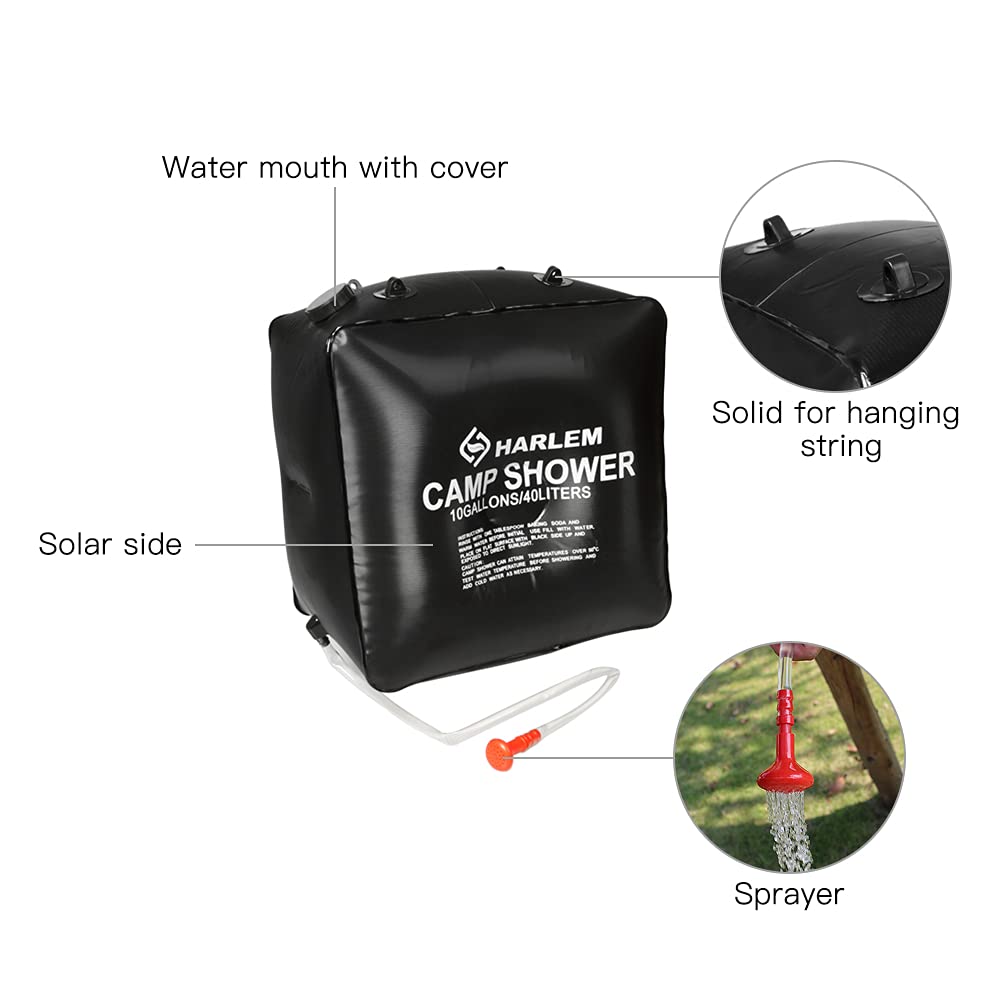 Ubersweet® Portable Solar Heated Outdoor Shower Bag - 5 Gallon Camping, Hiking, Travel, Pet Washing & Beach Rinse - Lightweight & Eco-Friendly for Outdoor Adventures
