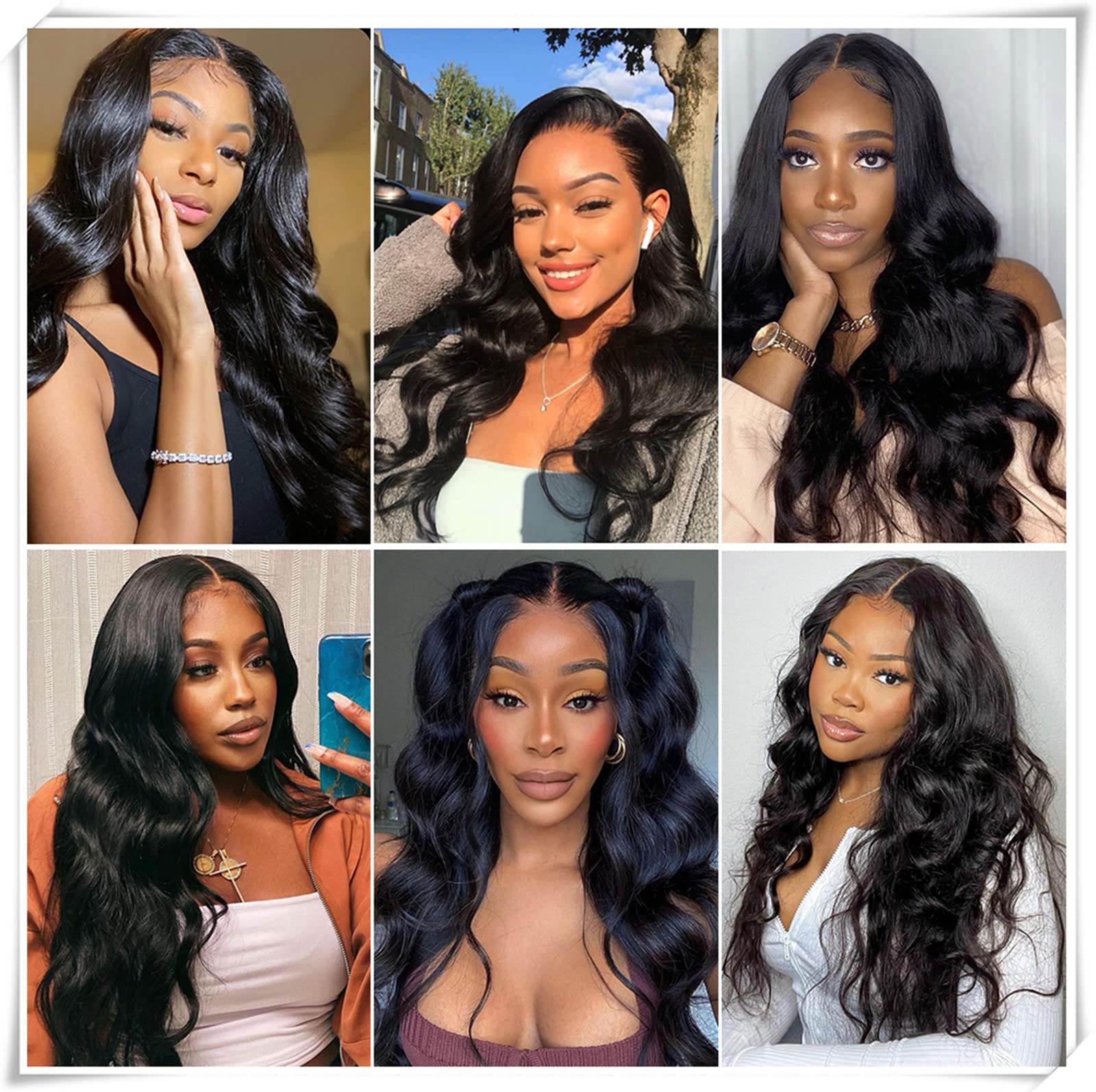 Premium HD 4x4 Lace Front Wigs Human Hair for Black Women - 20 Inch Brazilian Virgin Body Wave Lace Closure Wig with Pre-Plucked Baby Hair, Bleached Knots & 180 Density | Glueless & Comfortable for Daily Wear, Parties & Special Occasions