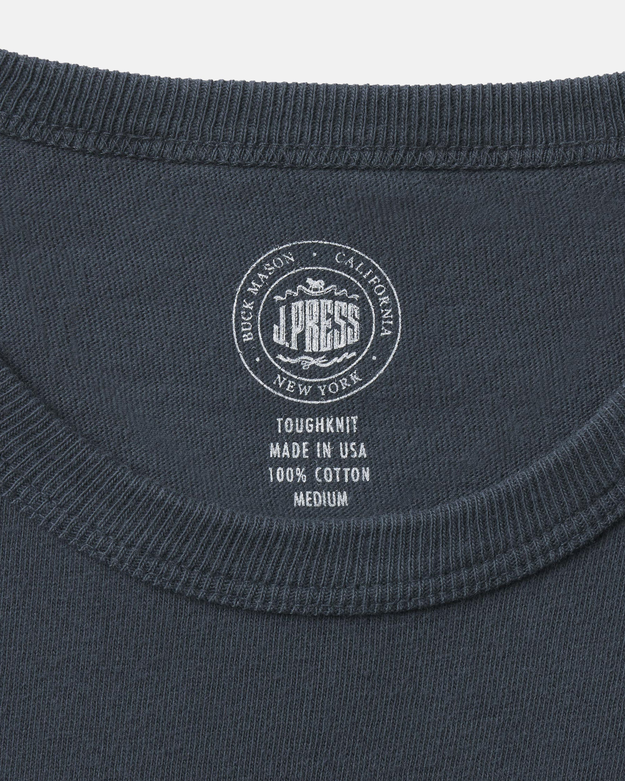 J.PRESS x BUCK MASON Men's Premium Tough Knit Pocket T-Shirt - Soft Cotton Blend, Durable & Comfortable for Casual Wear, Work, and Everyday Outfits