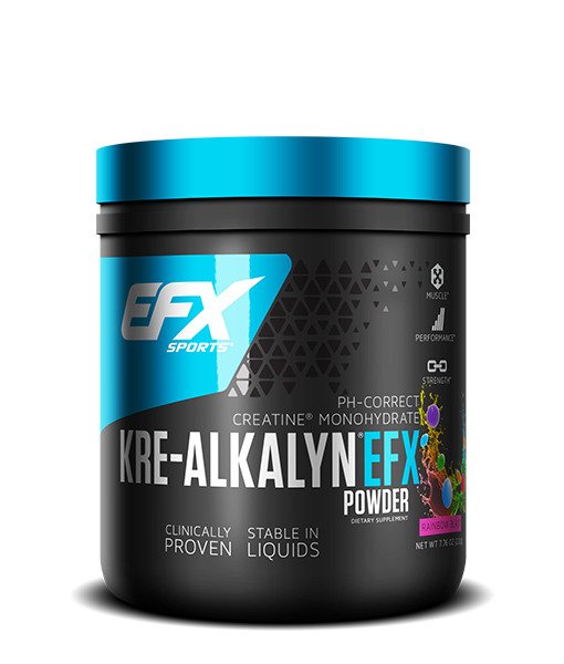 EFX Sports Kre Alkalyn EFX Powder - 220g Rainbow Blast Flavor | Premium Creatine Supplement for Athletes & Bodybuilders | Pre-Workout & Post-Training Recovery