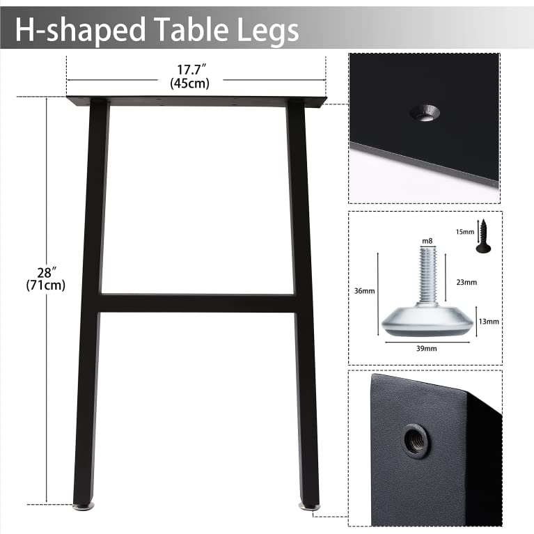 Heavy Duty Metal Table Legs - 28