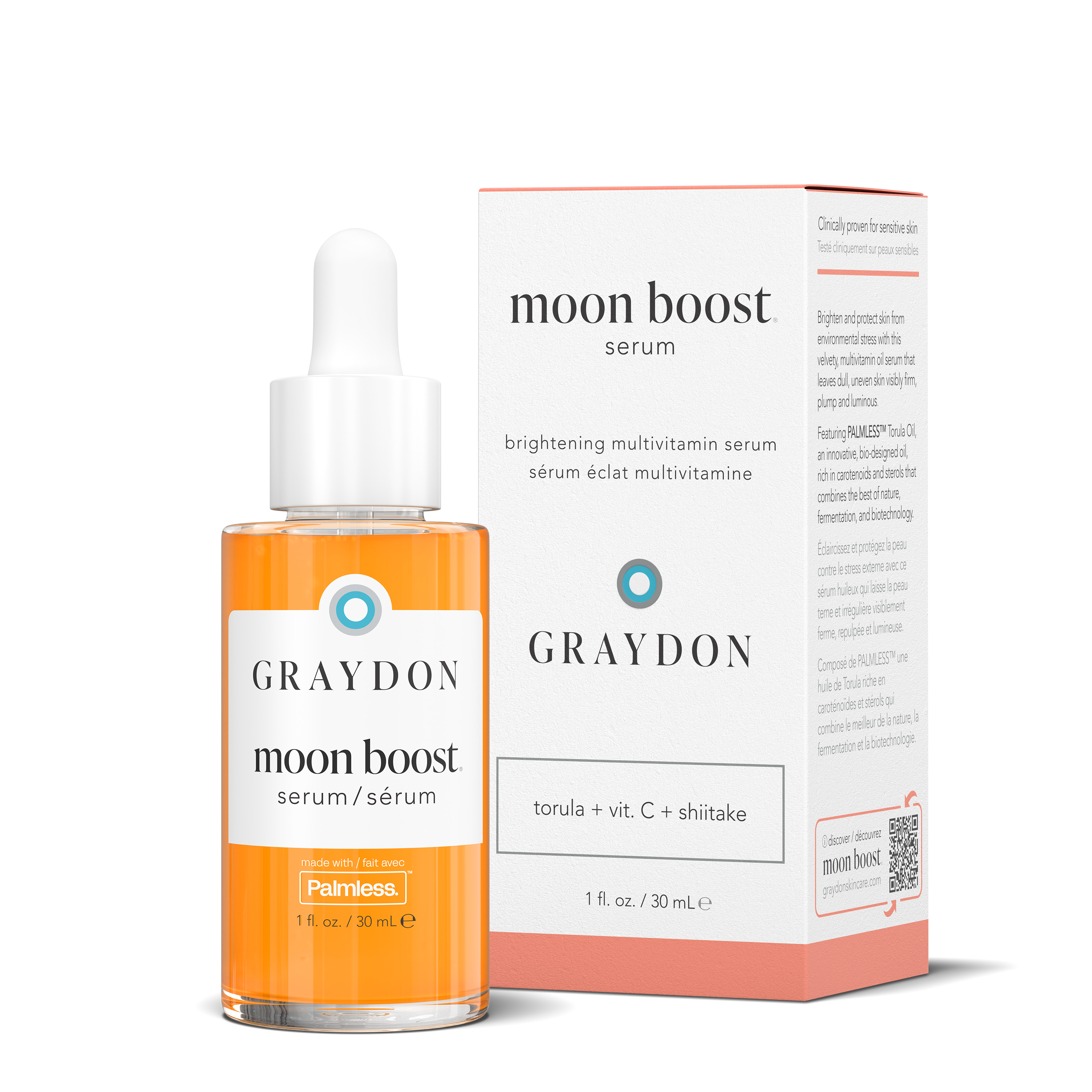 Moon Boost Brightening Multivitamin Serum for Face - Vitamin C & Hyaluronic Acid Anti-Aging Treatment - Glow & Hydration for Day & Night Skincare Routine