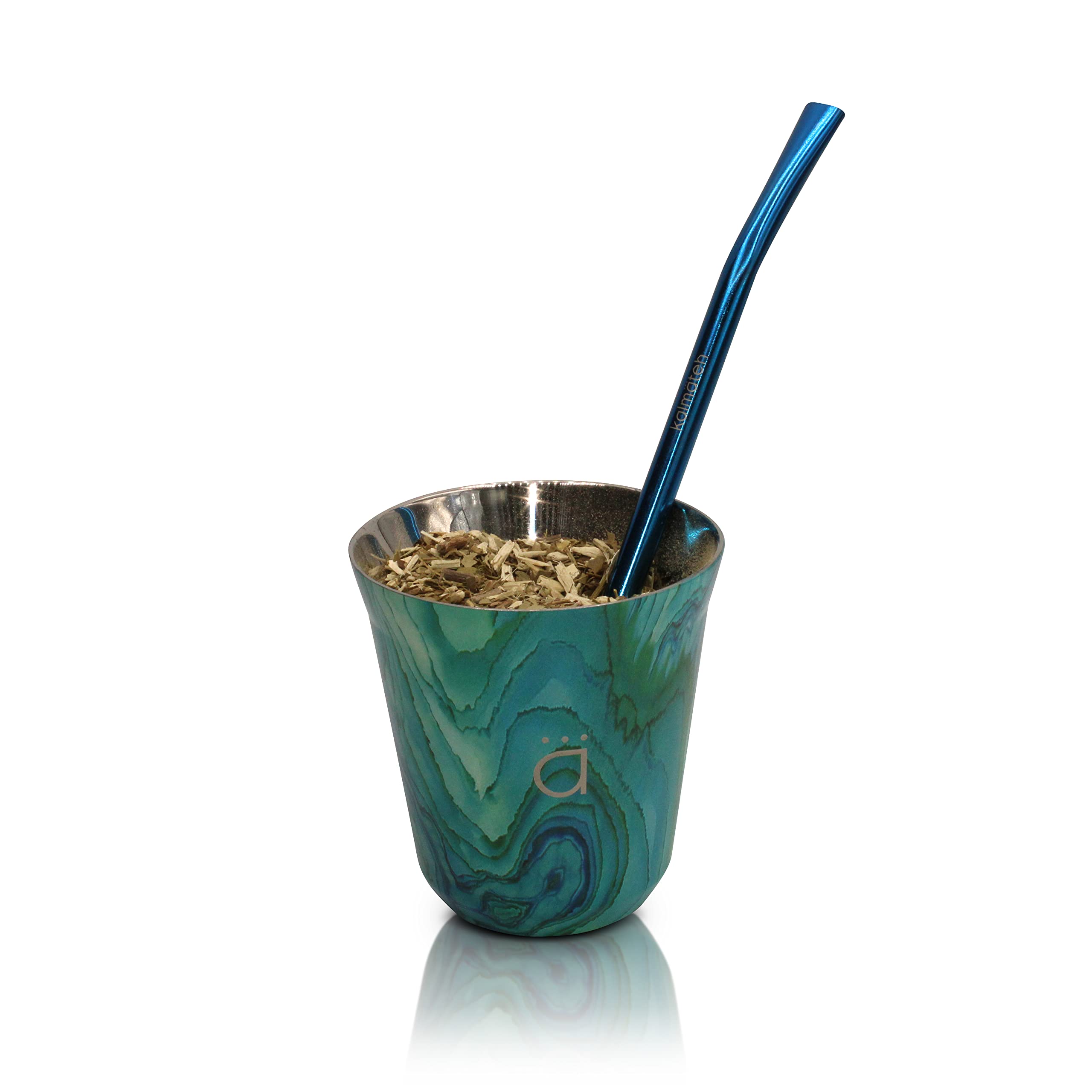 Premium Yerba Mate Gourd Set - Stainless Steel with Bombilla & Brush for Tea Lovers