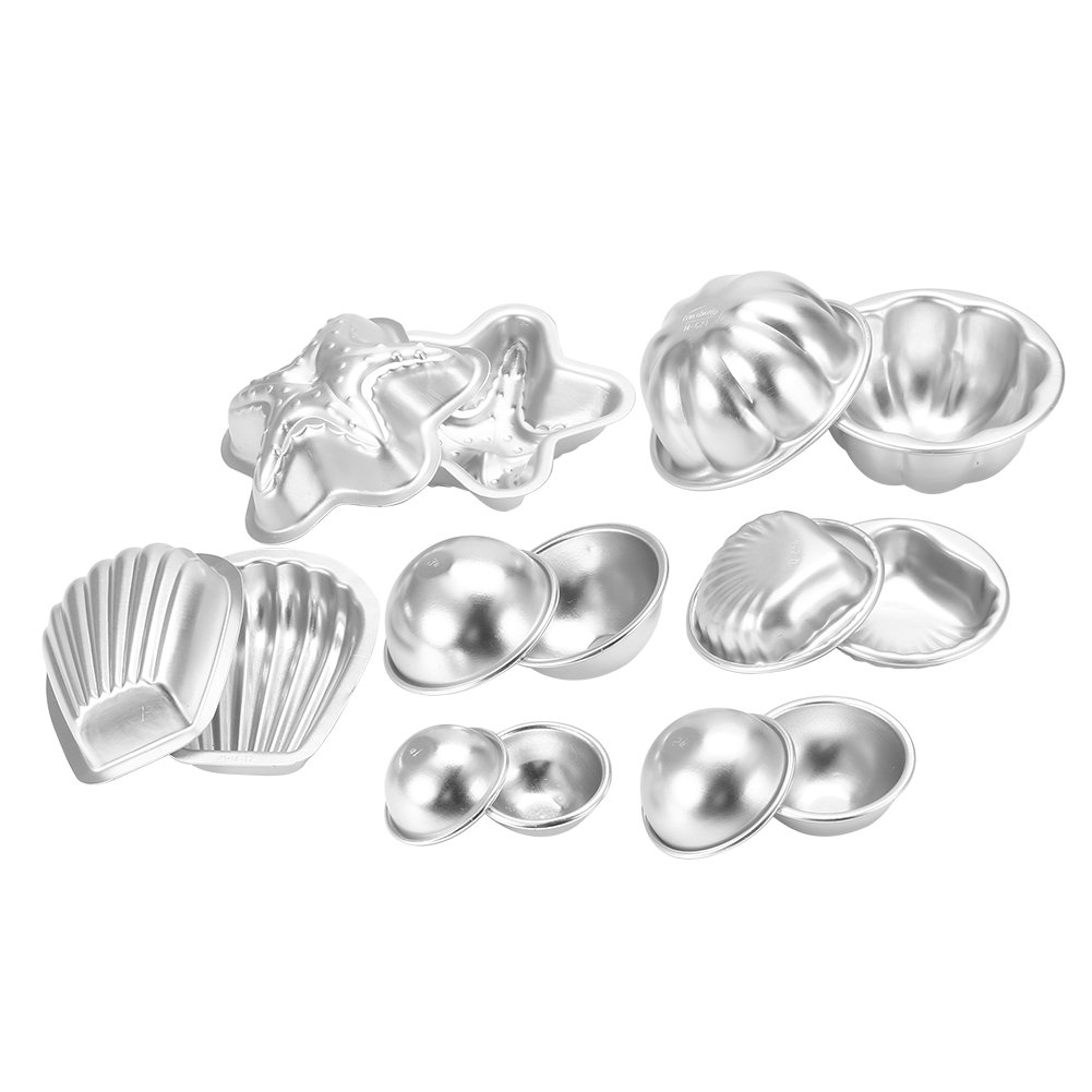 Premium Aluminum Alloy Bath Bomb Molds Set (8-Piece) - Professional Grade, Easy Clean DIY Soap & Fizzy Mold Kit for Spa, Home Bath, Gift Making & Craft Projects