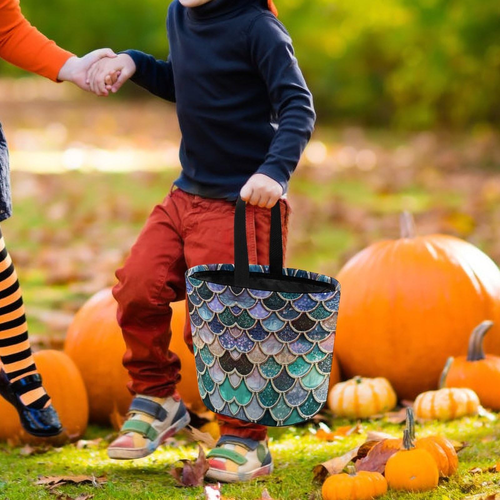 Halloween Candy Tote - Reusable Sugar Fruit Basket for Trick or Treat, Party Favors & Gourmet Snack Storage - Perfect for Halloween Parties, School Events & Holiday Treat Bags