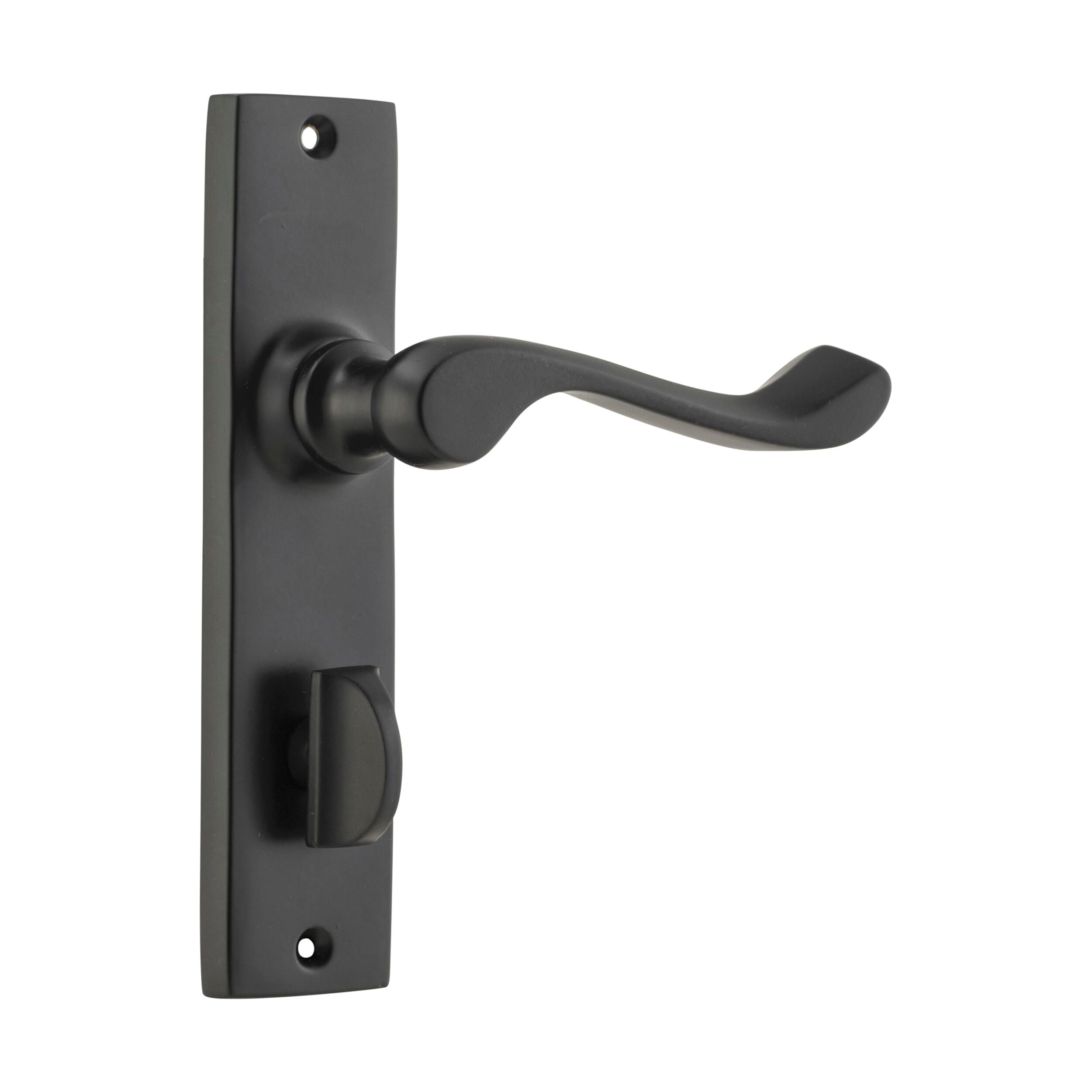 Fremantle Matte Black Door Lever Privacy Pair - 9616P (H150xW35xP50mm) - Perfect for Bedroom, Bathroom & Interior Doors