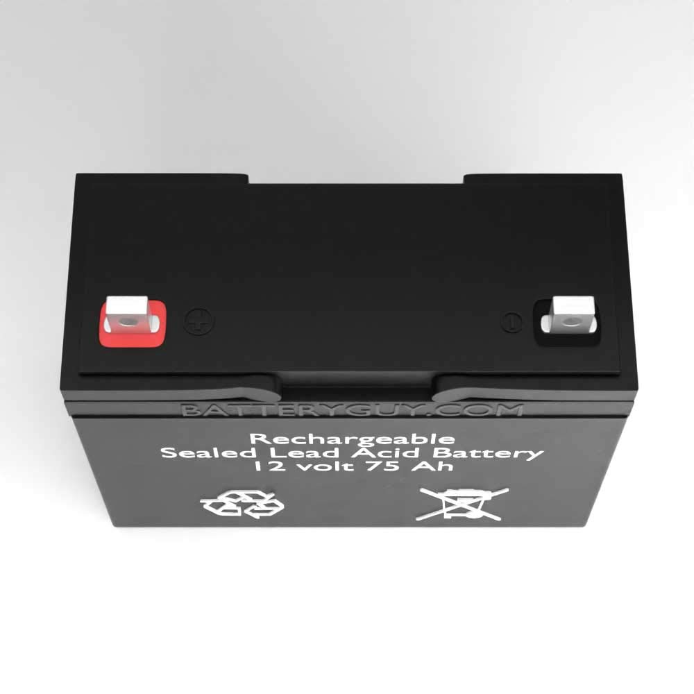 12V 75Ah Rechargeable SLA Battery - BG-12750NB Deep Cycle Battery Pack (Set of 10) for Solar Power, UPS Backup, Electric Scooters & Marine Applications