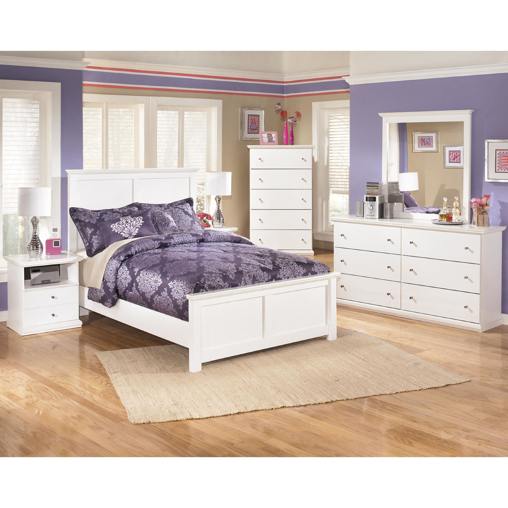 Bostwick Shoals Chest White - Stylish Storage Cabinet for Bedroom, Living Room, or Office Organization