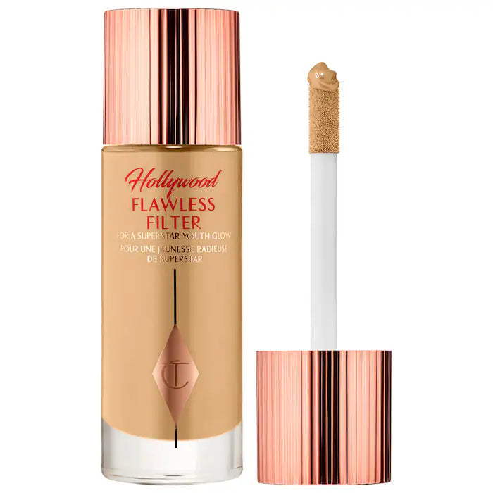Charlotte Tilbury Hollywood Flawless Filter Radiant Glow Primer - Illuminating Face Base Makeup for Flawless Skin | Perfect for Red Carpet, Photoshoots & Everyday Glow