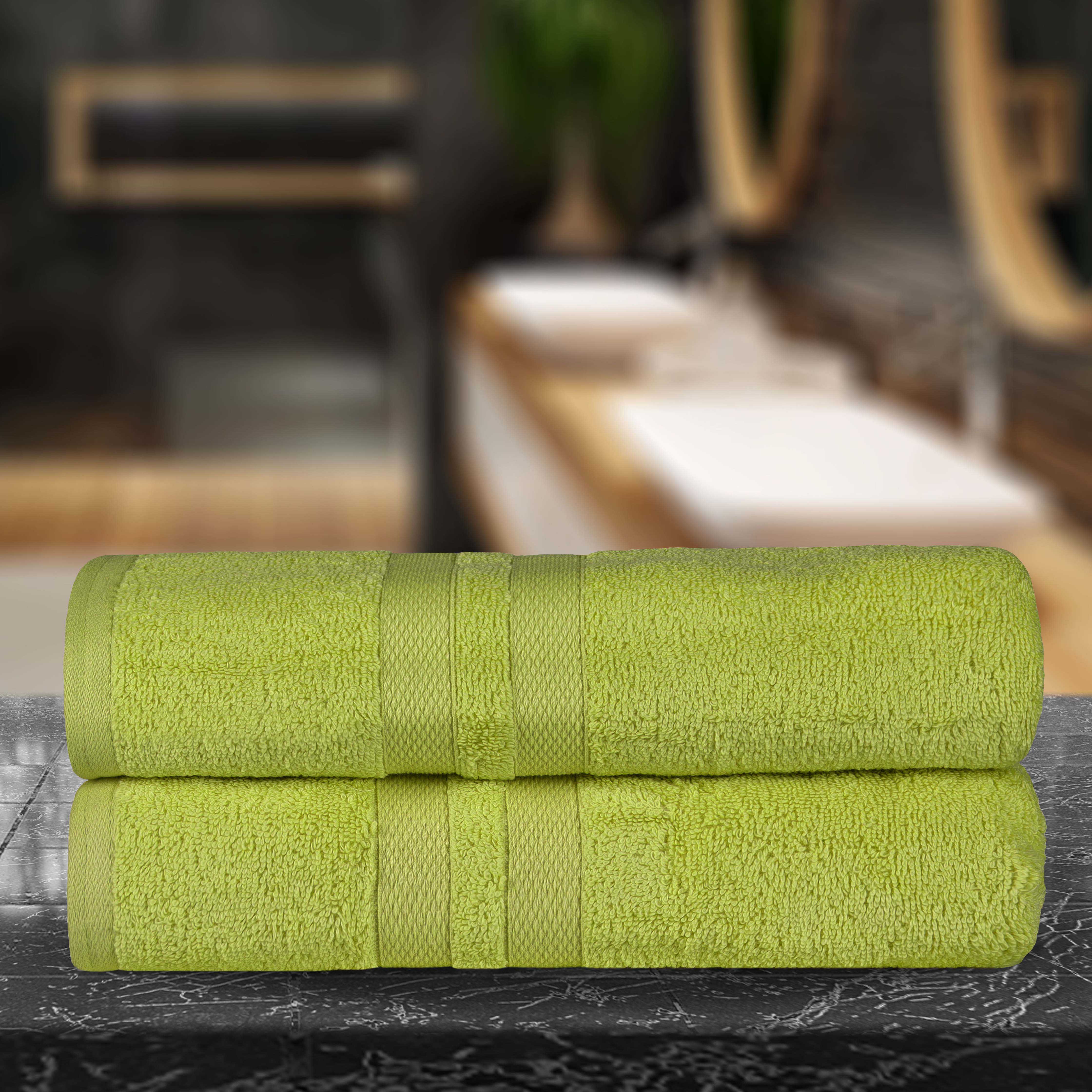 Ultra Soft 100% Cotton Bath Towel Set - 2 Piece Absorbent Bath Sheets for Spa, Gym & Luxury Bathroom Use