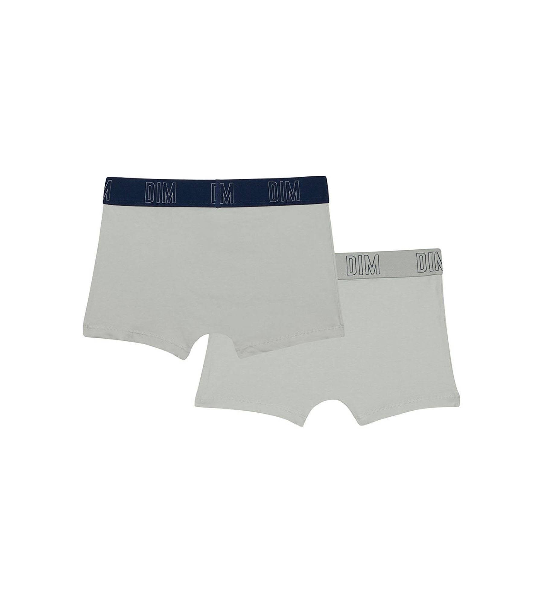 Organic Cotton Boys' Boxer Briefs 2-Pack - Soft & Breathable Underwear for Kids - Grey & Blue - Perfect for School, Sports & Everyday Comfort