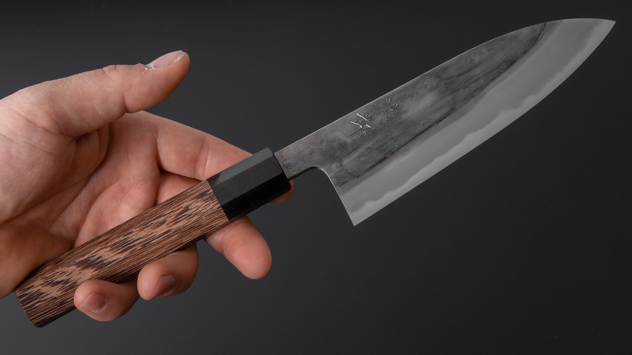 Premium Jiro Tsuchime Petty Knife 150mm - Japanese High Carbon Steel Blade with Taihei Tagayasan Handle (#312) - Perfect for Sushi, Vegetables & Precision Kitchen Tasks