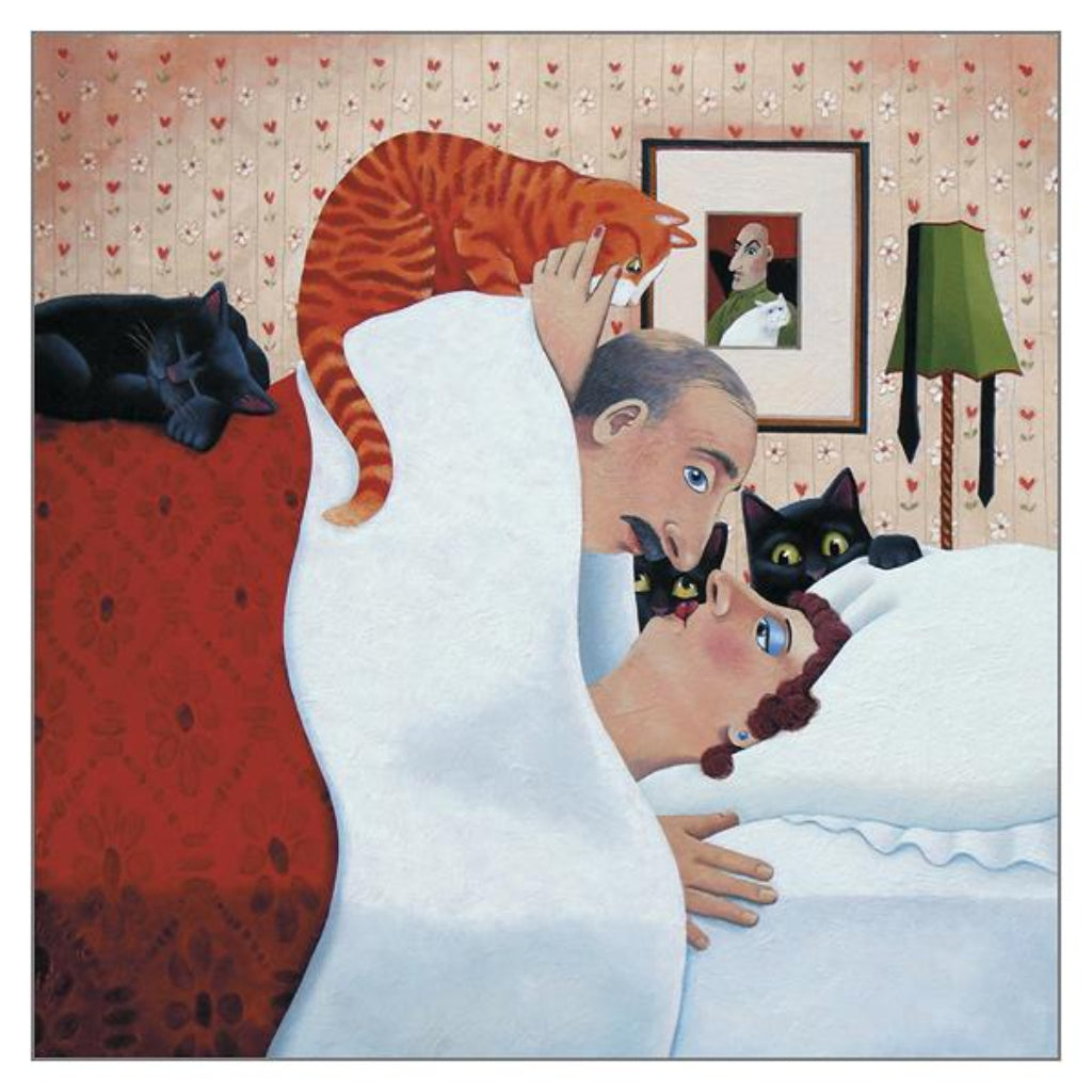 Funny Cat Greeting Card by Vicky Mount - Perfect for Birthday, Anniversary & Friendship Gifts