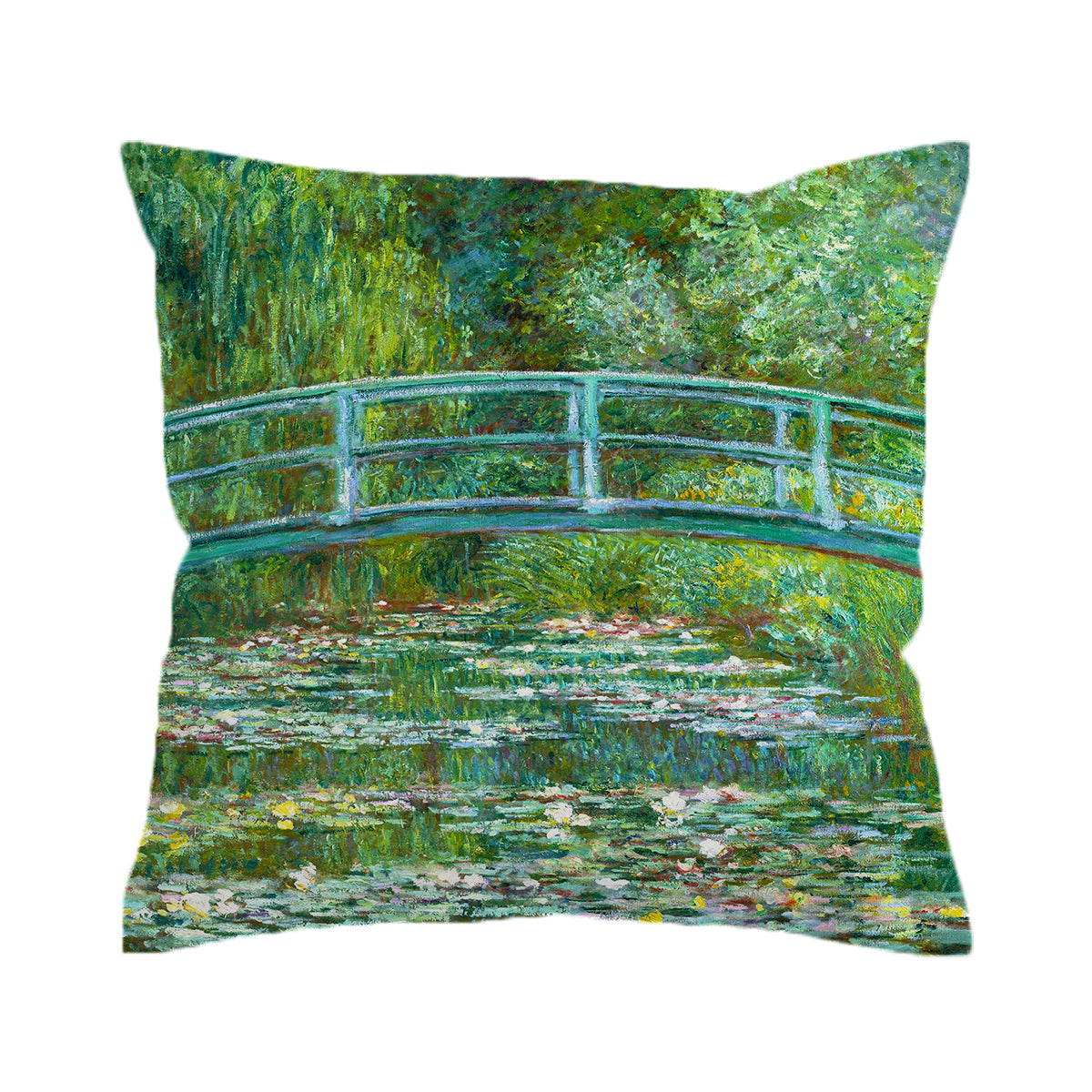 Claude Monet's The Water Lily Pond Quilt Set - Queen Size Impressionist Floral Bedding - Perfect for Master Bedroom, Guest Room & Boho Home Decor