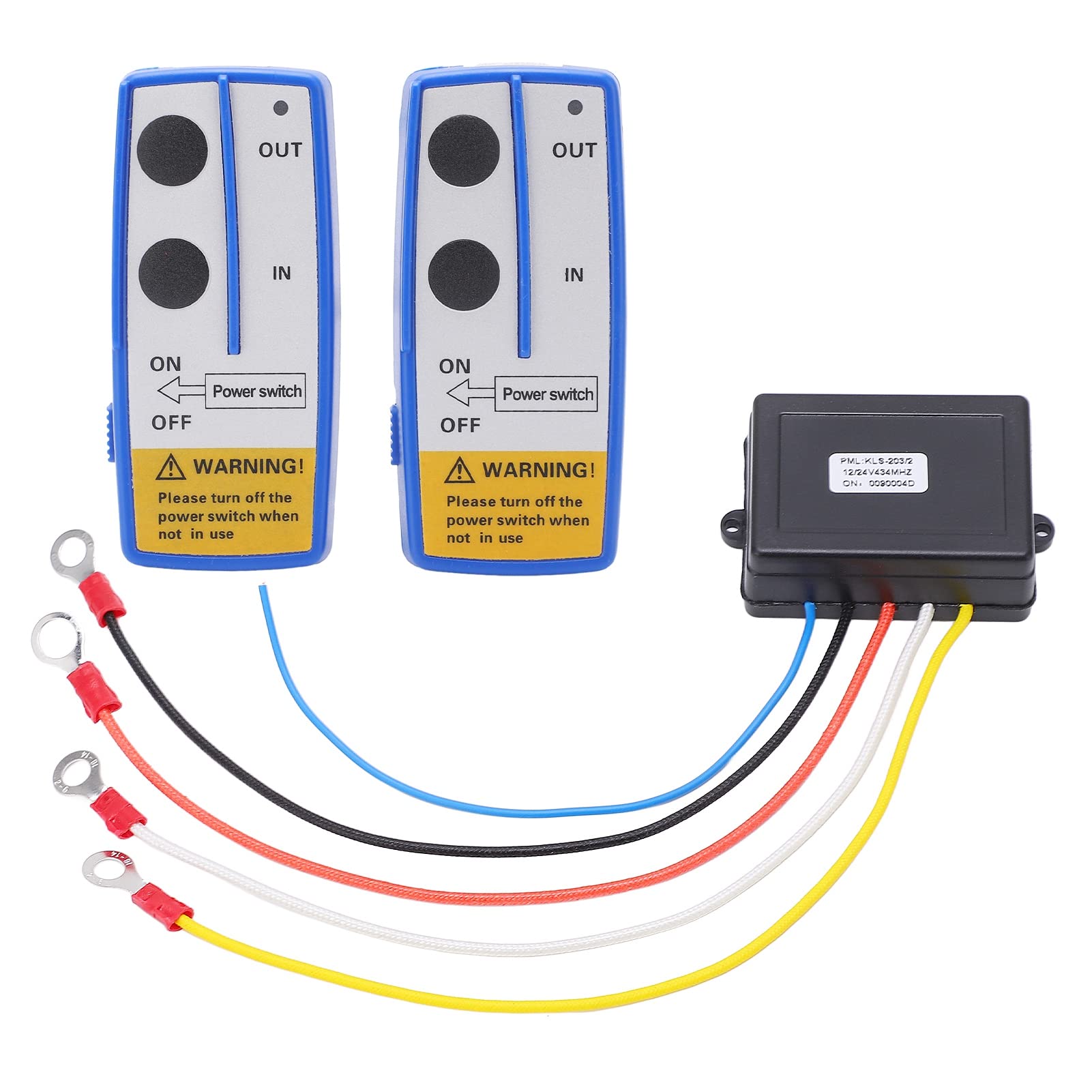 75ft Wireless Winch Remote Control Kit - Battery Powered with Built-in Antenna & LED Indicator - Universal for Car, ATV, Truck Winches - Perfect for Off-Road Recovery, Towing & Heavy-Duty Pulling