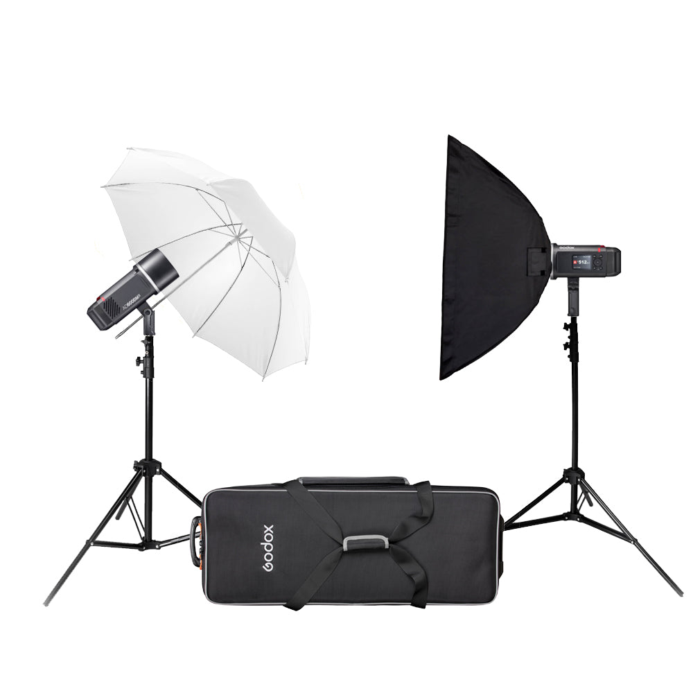 Godox AD600BMII Professional Battery-Powered Twin Flash Kit for Studio & Outdoor Photography - Perfect for Portraits, Events, and Commercial Shoots