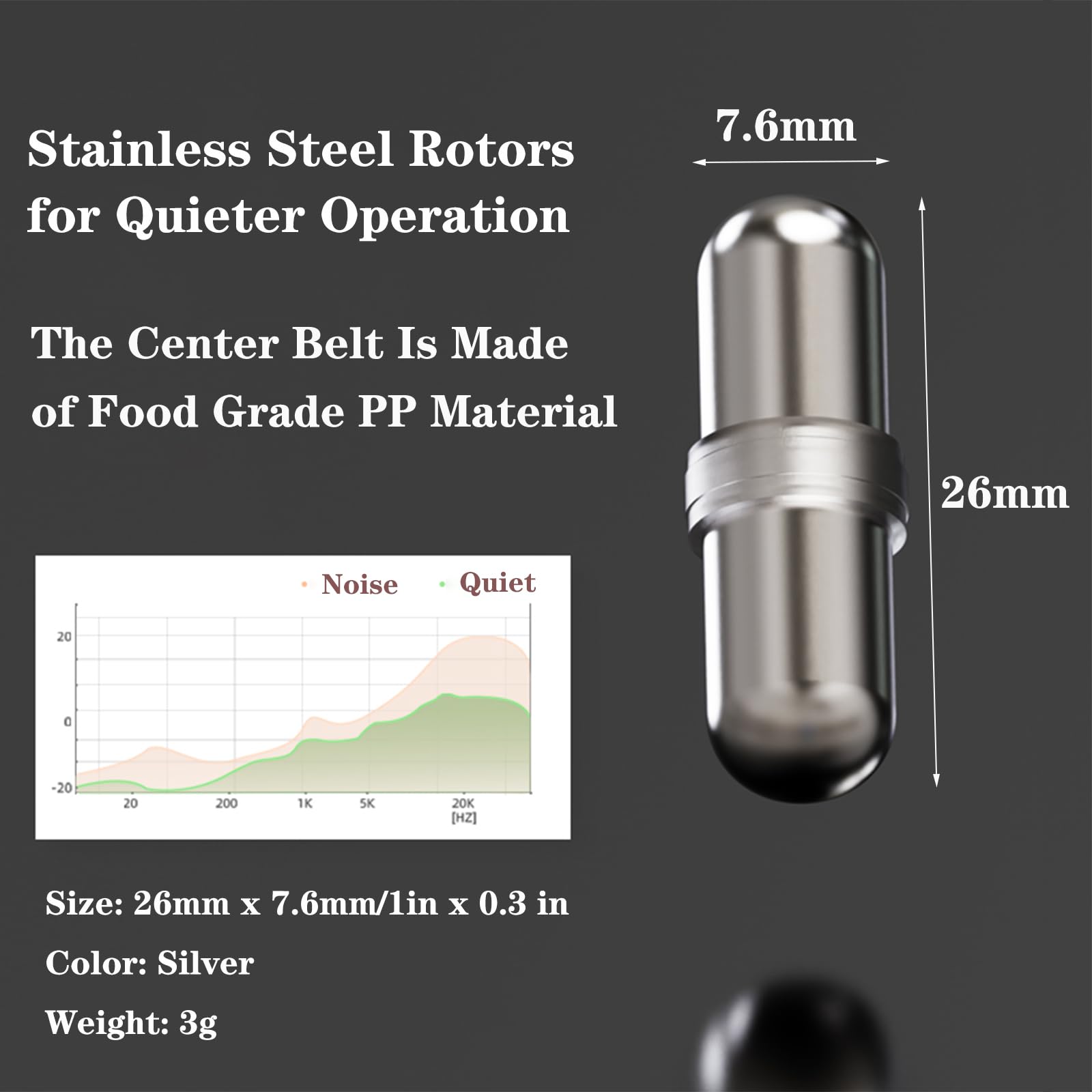 Stainless Steel Magnetic Stir Bar (2 Pack) - Self Stirring Coffee Mug Mixer for Hot & Cold Drinks - Perfect for Labs, Home, Office & Travel