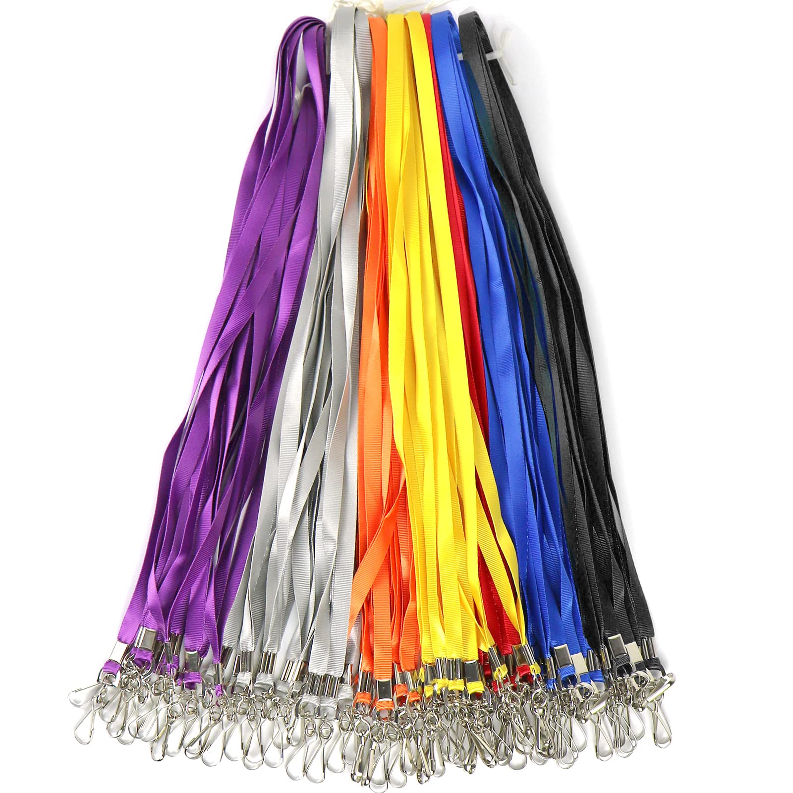 Bulk Kids Blue Lanyards for ID Badges - 50Pcs for School & Events