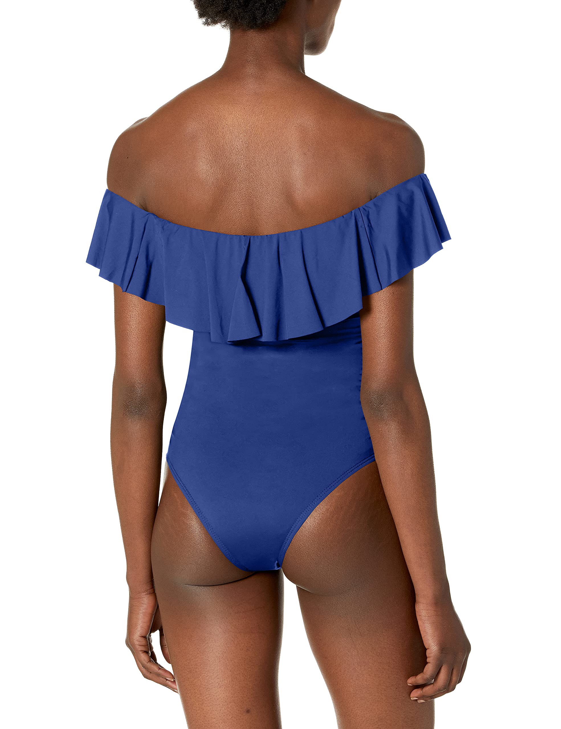 La Blanca Women's One Piece Swimsuit - Off Shoulder Ruffle Bathing Suit for Beach Vacation & Pool Party | Island Goddess Swimwear for Summer