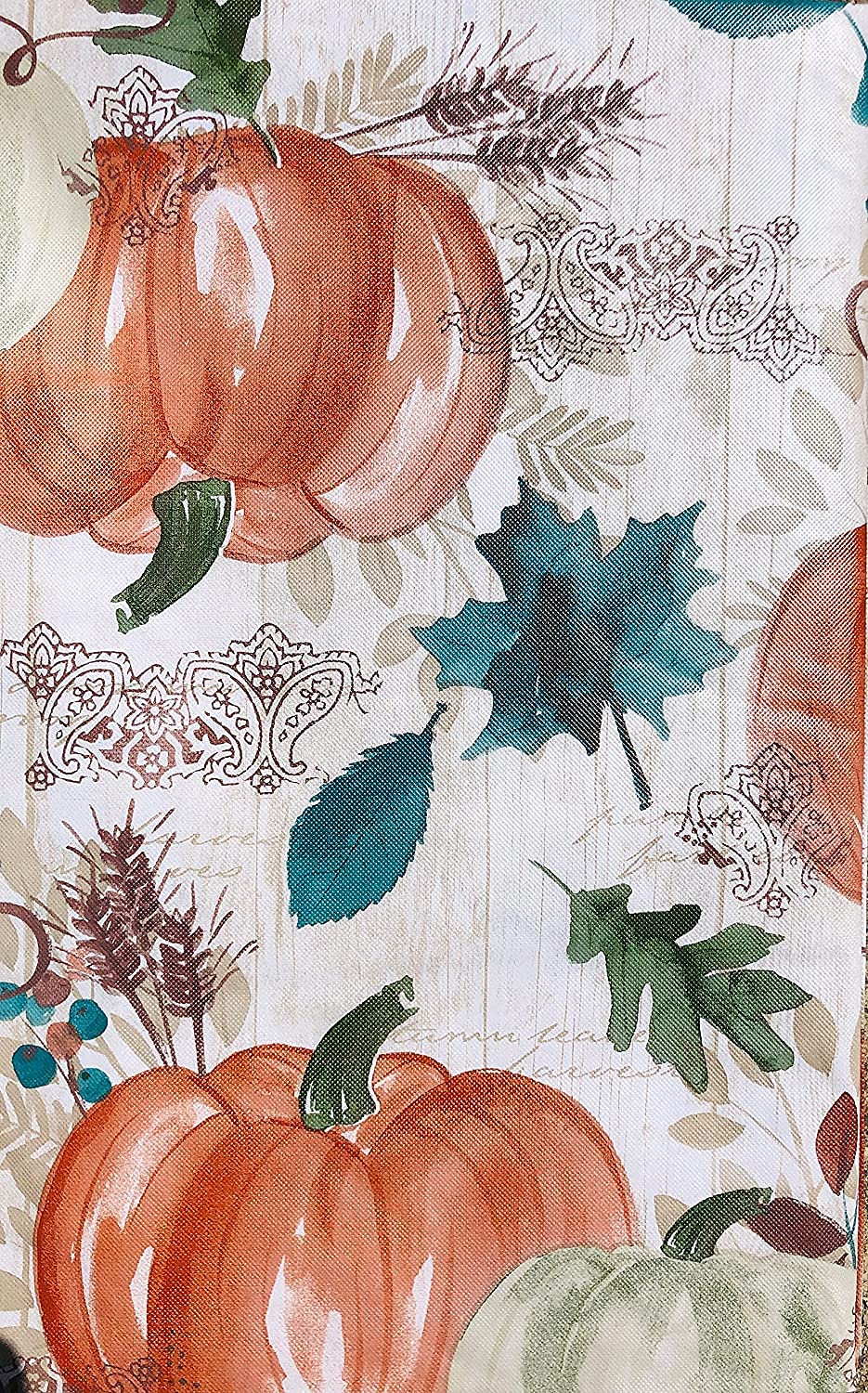 Elrene Autumn Breeze Vinyl Tablecloth 52x90 Inch - Fall Dining Decor