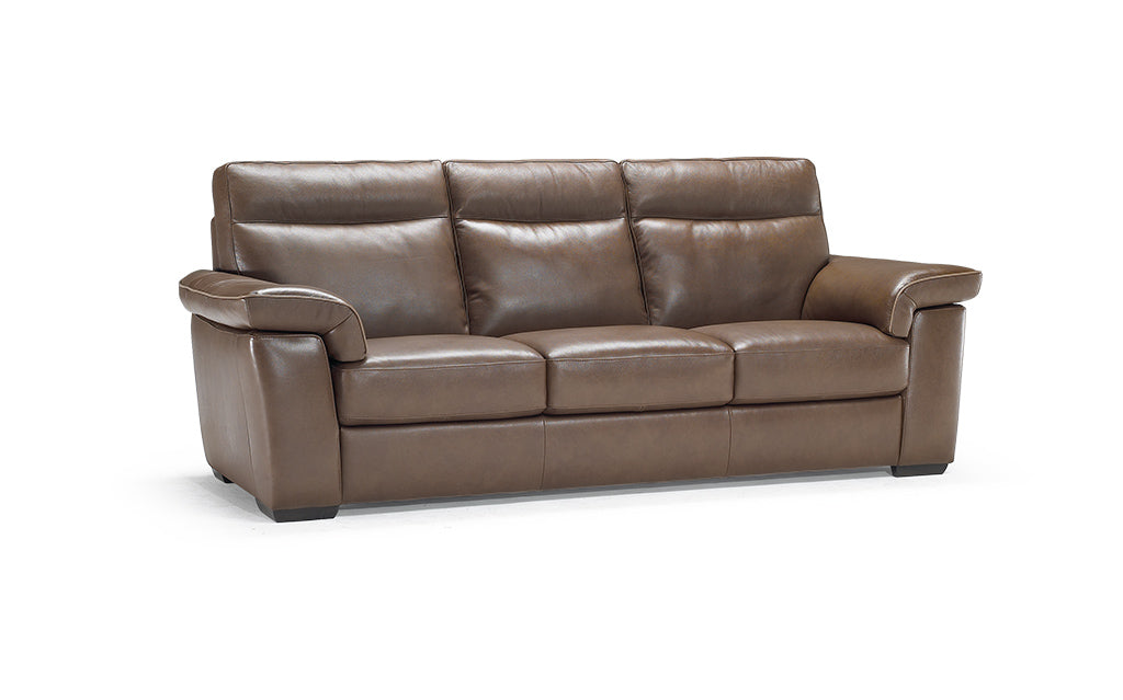 Natuzzi B757 Reclining Sofa with Dual Power Recliners - Modern Leather Sectional for Living Room & Home Theater Comfort