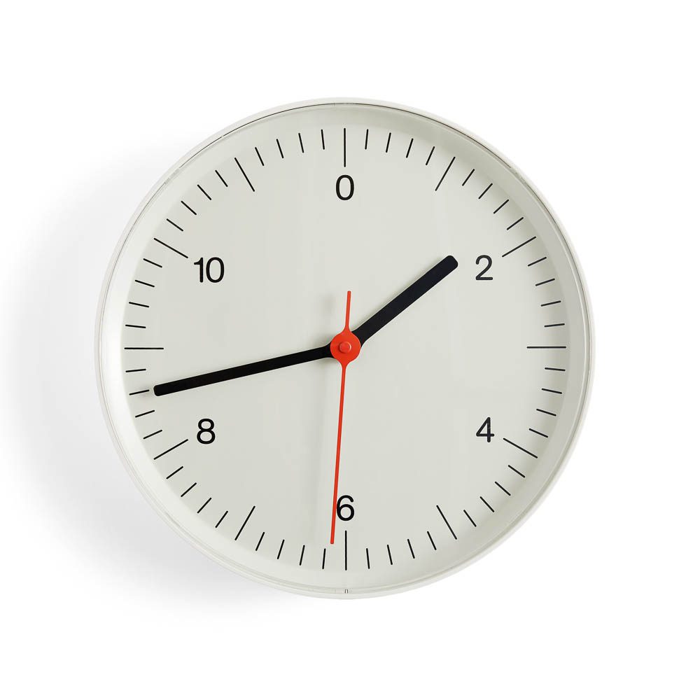 HAY Wall Clock in White - Minimalist Modern Home Decor for Living Room, Bedroom & Office