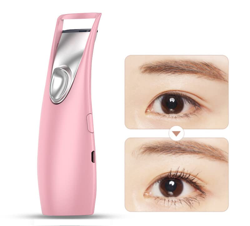 Rechargeable Electric Eyelash Curler - Portable Heated Eyelash Curling Tool with Long-Lasting Battery for Natural Curled Lashes | Perfect for Home Use, Travel & Professional Makeup Application
