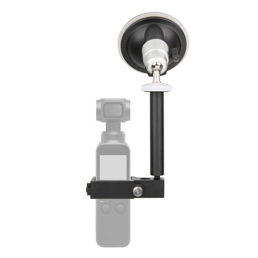 Camera Car Bracket - 3/8 & 1/4 Inch Universal Windshield Mount Stand with Suction Cup for DJI Osmo Pocket - Perfect for Vlogging, Road Trips & Hands-Free Filming