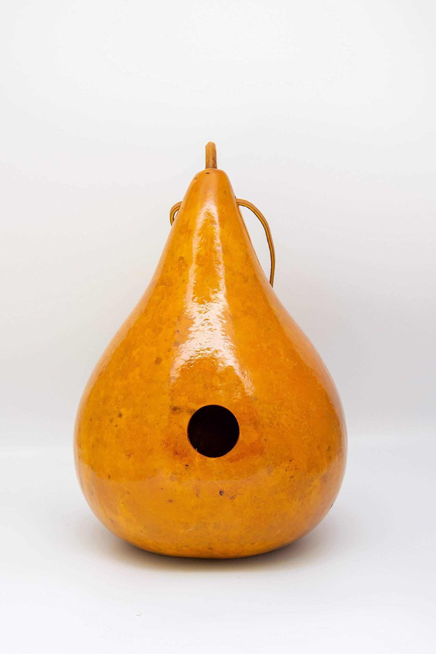 Natural Gourd Birdhouses for Outdoor Garden Decor - Handcrafted Birdhouse Gourds in Green, Mahogany & Yellow - Perfect Birthday Gift for Bird Lovers - Ideal for Backyard, Patio & Nature-Themed Decor