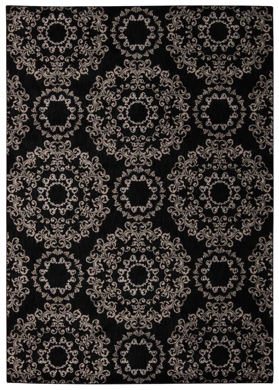 Nourison Tranquility Transitional Black 5'3