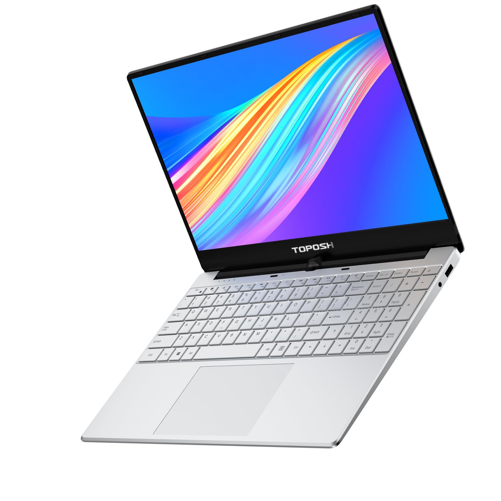 Windows 10 Laptop 15.6 Inch Notebook - 8GB RAM 256GB SSD, Intel Celeron 5205U Dual Core Processor with Backlit Keyboard | WiFi Bluetooth | Business & Home Use | Portable Silver PC for Work, Study & Entertainment