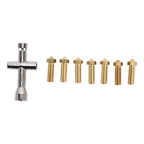 High Heat Resistant 3D Printer Nozzle Kit - Multiple Sizes for Ender 3, CR-10, Prusa & More | Perfect for PLA, ABS, PETG Filament Printing | Durable Replacement Print Heads for Smooth 3D Printing Projects