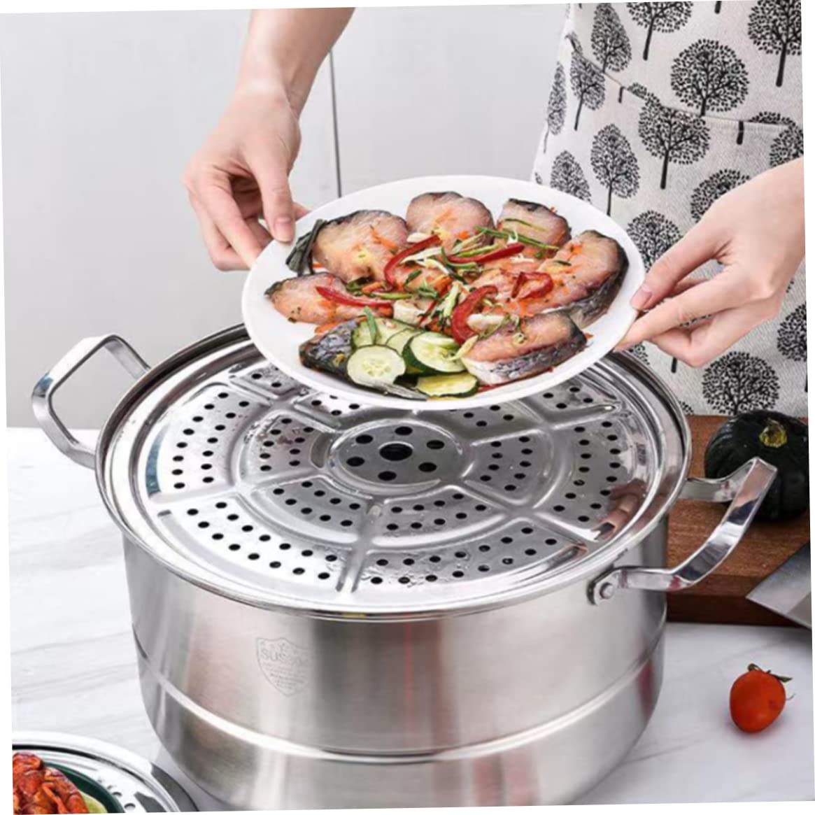 Stainless Steel Pressure Canner Rack - 2 Pack 36cm Round Canning Rack & Steaming Tray for Pressure Cooking, Canning, Baking & Toast Making - Perfect for Home Canning, Food Preservation & Kitchen Use