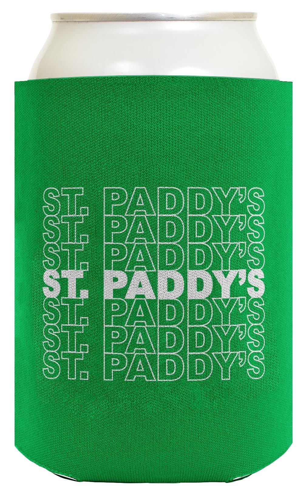 St. Patrick's Day Party Supplies - 48-Pack Drink Can Coolers with Word Art for St. Paddy's Celebrations | Perfect for Irish Themed Parties, Bar Decorations & Festive Gatherings