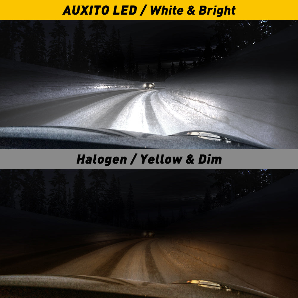9012 LED Headlight Bulb 15000LM 6500K Cool White Wireless Design - High Brightness for Night Driving, Fog Lights & Off-Road Vehicles
