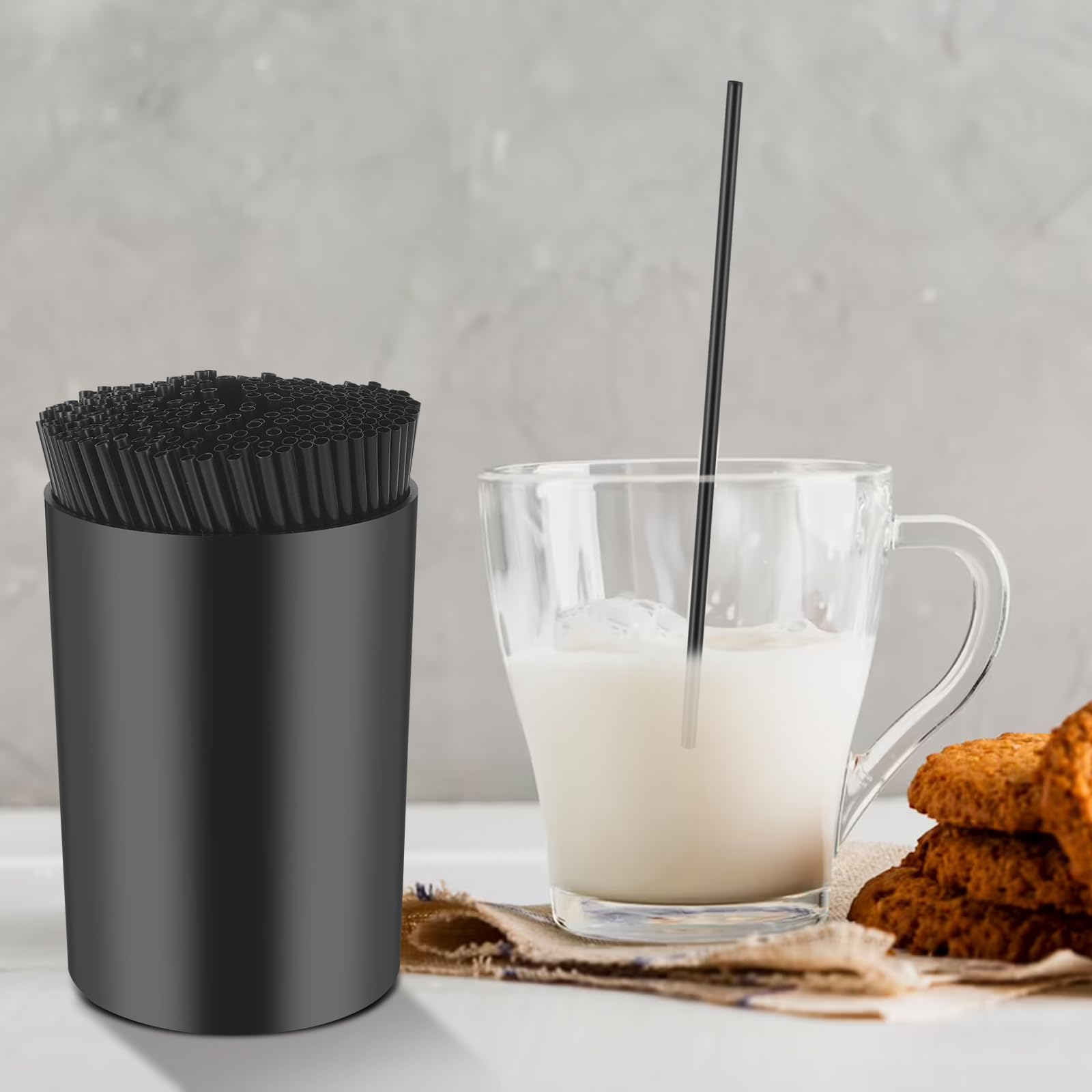 500 Pcs 5 Inch Black Coffee Stir Sticks Holder - Reusable Stirrers for Coffee, Milk & Cocktail Drinks - Perfect for Coffee Bars, Parties & Home Brewing