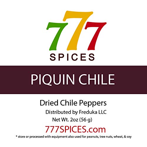 2oz Piquin Dried Whole Chile Seco Peppers | Pequin Chili Pods for Authentic Mexican Cooking | Heat-Sealed Resealable Bag | Perfect for Salsas, Soups, and Spicy Seasonings