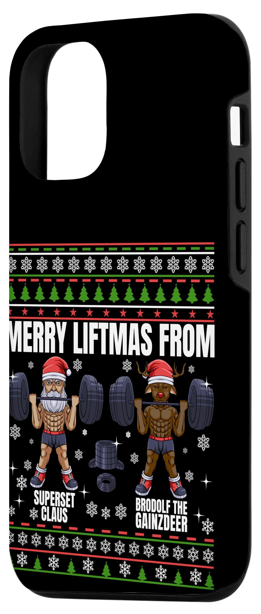 iPhone 12/12 Pro Case - Brodolf Gainzdeer Superset Christmas Design, Durable Protective Cover for Men - Perfect for Holiday Gifts & Everyday Use