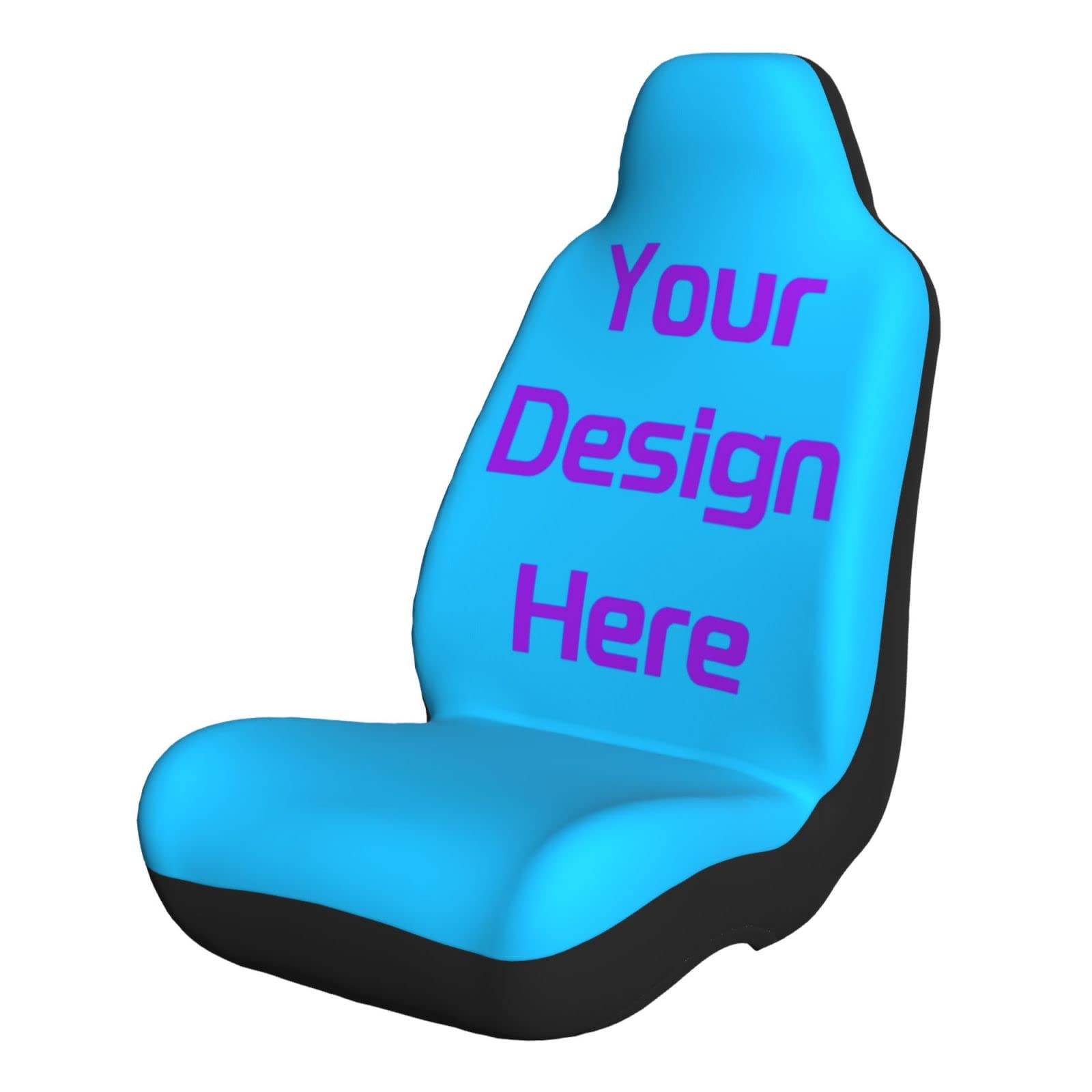 Custom Car Seat Covers with Photo - Personalized & Universal Fit for Cars, Trucks & SUVs | Add Your Own Design | 1-Piece Set | Perfect for Road Trips & Daily Commutes