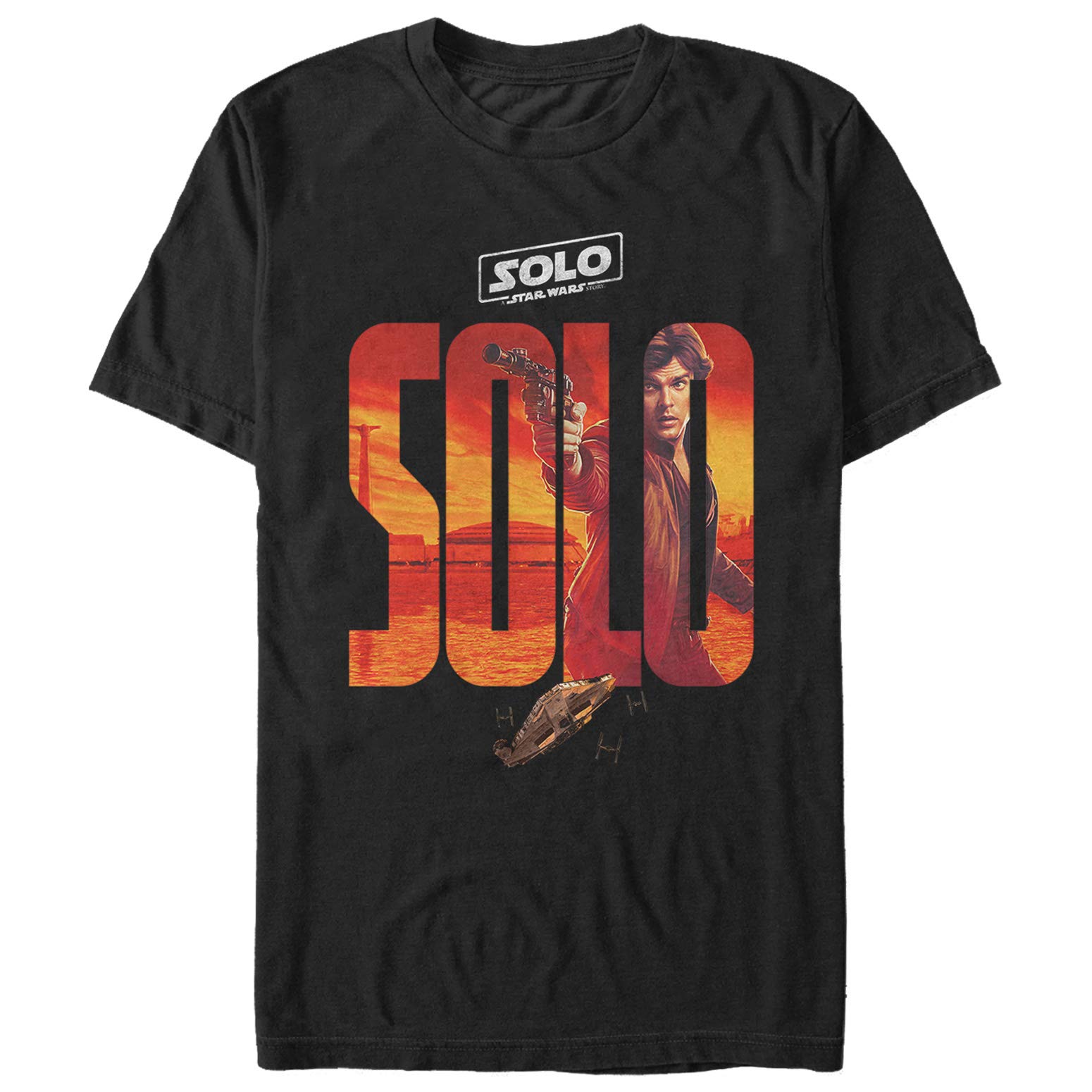 Men's Han Solo Star Wars Movie Poster Graphic T-Shirt - Cool Vintage Style Tee for Fans, Cosplay & Casual Wear