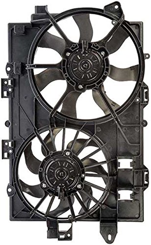 APDTY 732163 Dual Radiator & AC Condenser Cooling Fan Assembly Replacement for Select Vehicles - Perfect for Overheating Prevention & AC Performance in Summer Driving