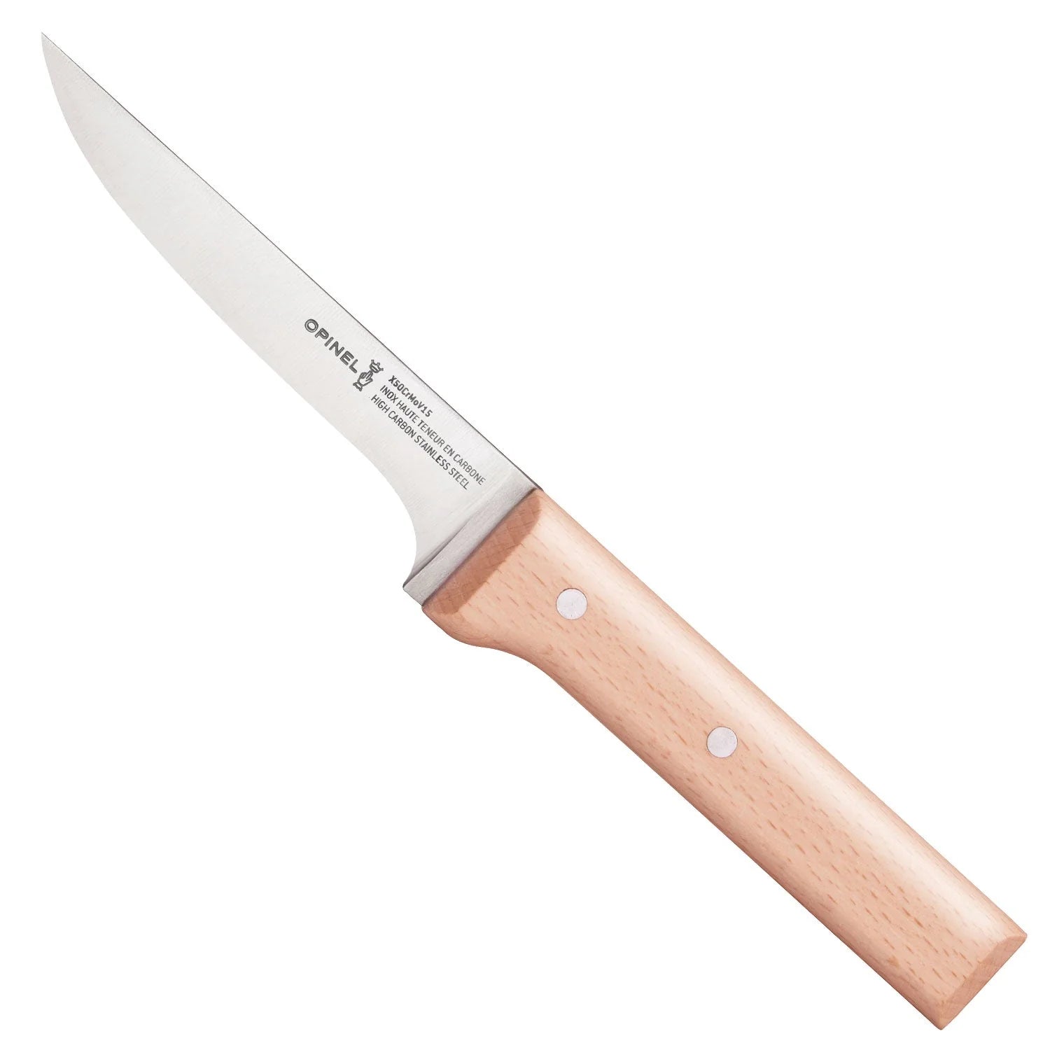 Opinel Parallel 5 Meat & Poultry Knife - High Carbon Steel Blade, Ergonomic Handle for Precision Cutting - Perfect for BBQ, Camping & Kitchen Use