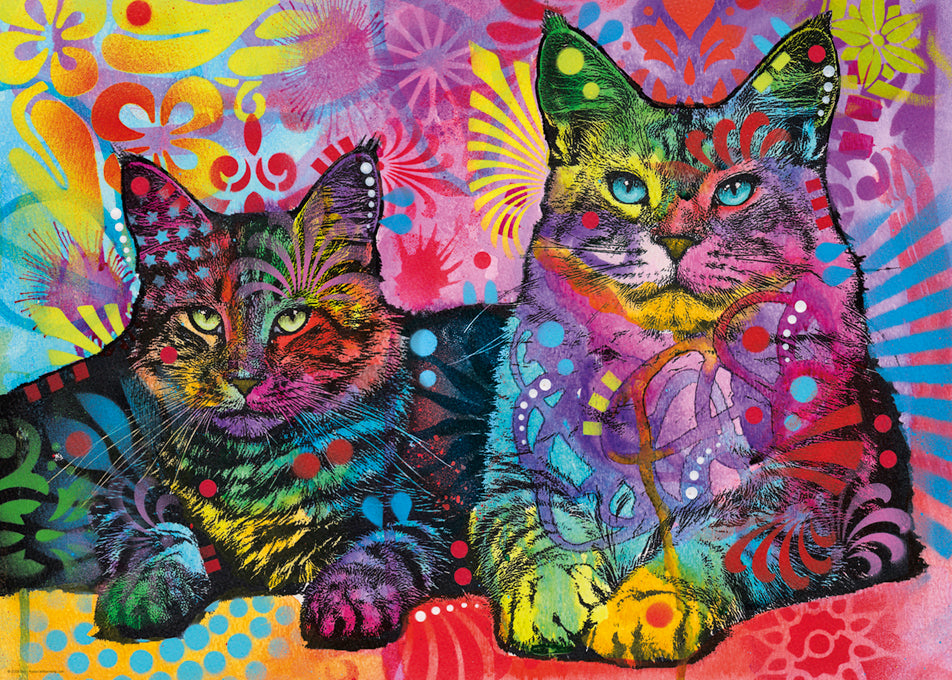Heye 1000-Piece Jigsaw Puzzle - Jolly Pets Devoted 2 Cats - Fun Family Activity & Home Decor for Puzzle Lovers, Cat Enthusiasts, and Relaxation Time