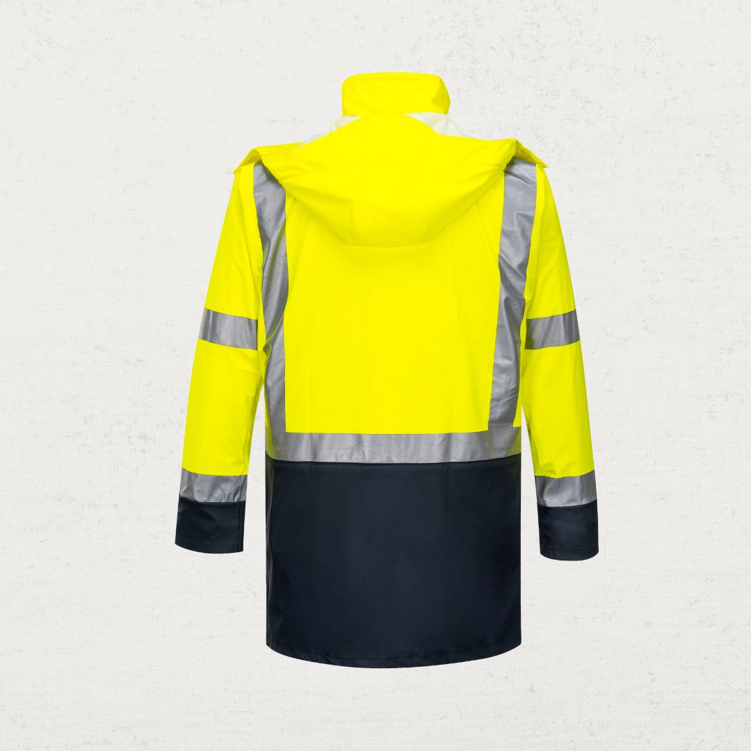 High Visibility Waterproof Jacket for Farmers - Reflective Safety Workwear for Outdoor & Construction Use