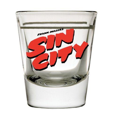 Diamond Select Toys Sin City Movie Logo Shot Glass - Official Collectible Drinking Glass for Movie Fans, Perfect for Themed Parties & Home Bars