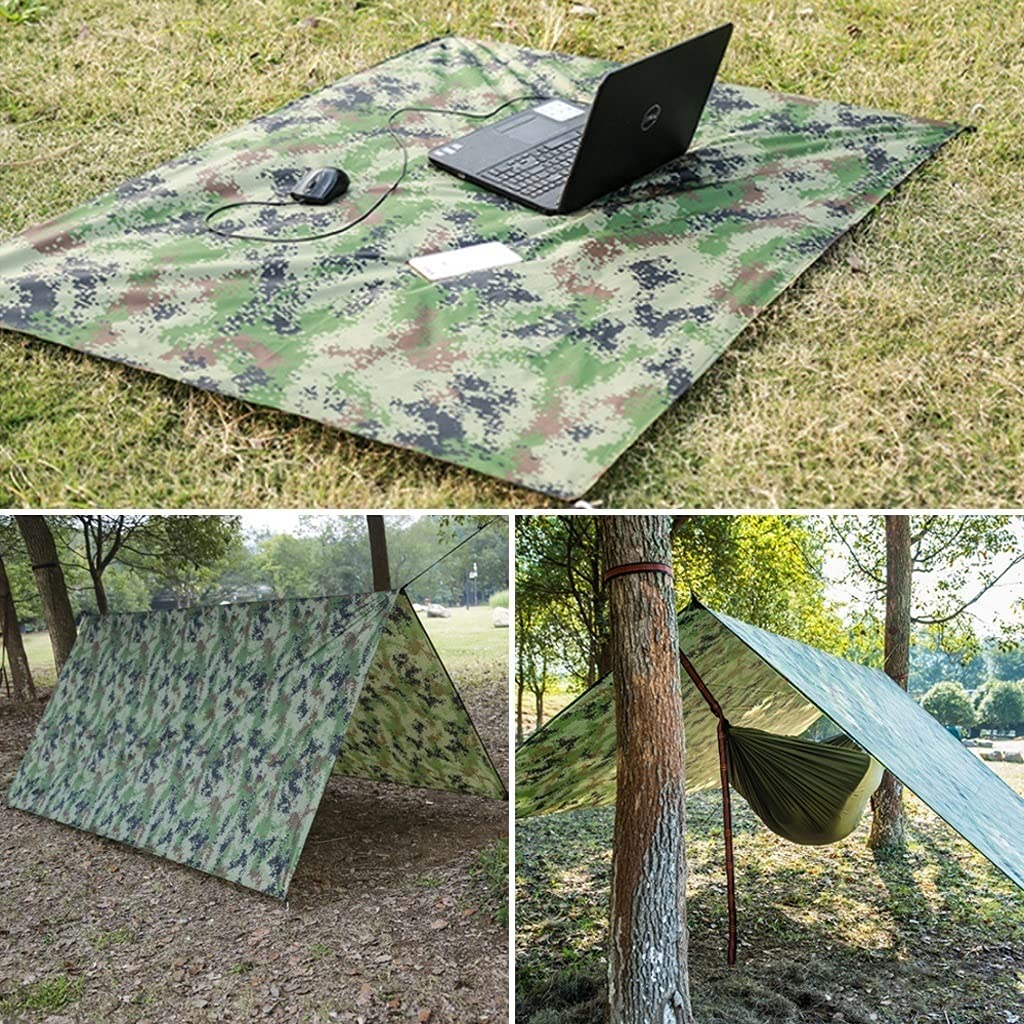 Lightweight Portable Sun Shelter Shade Tent with Poles & Stakes - UV Protection Canopy for Camping, Hiking, Beach, Picnic & Outdoor Activities | Perfect for Backpacking, Fishing & Family Gatherings