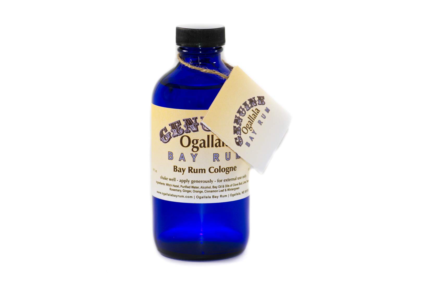 Bay Rum Cologne for Men - 8 oz Regular Strength Fragrance in Cobalt Blue Glass Bottle | Classic Aftershave & Cologne for Daily Use, Grooming, and Special Occasions