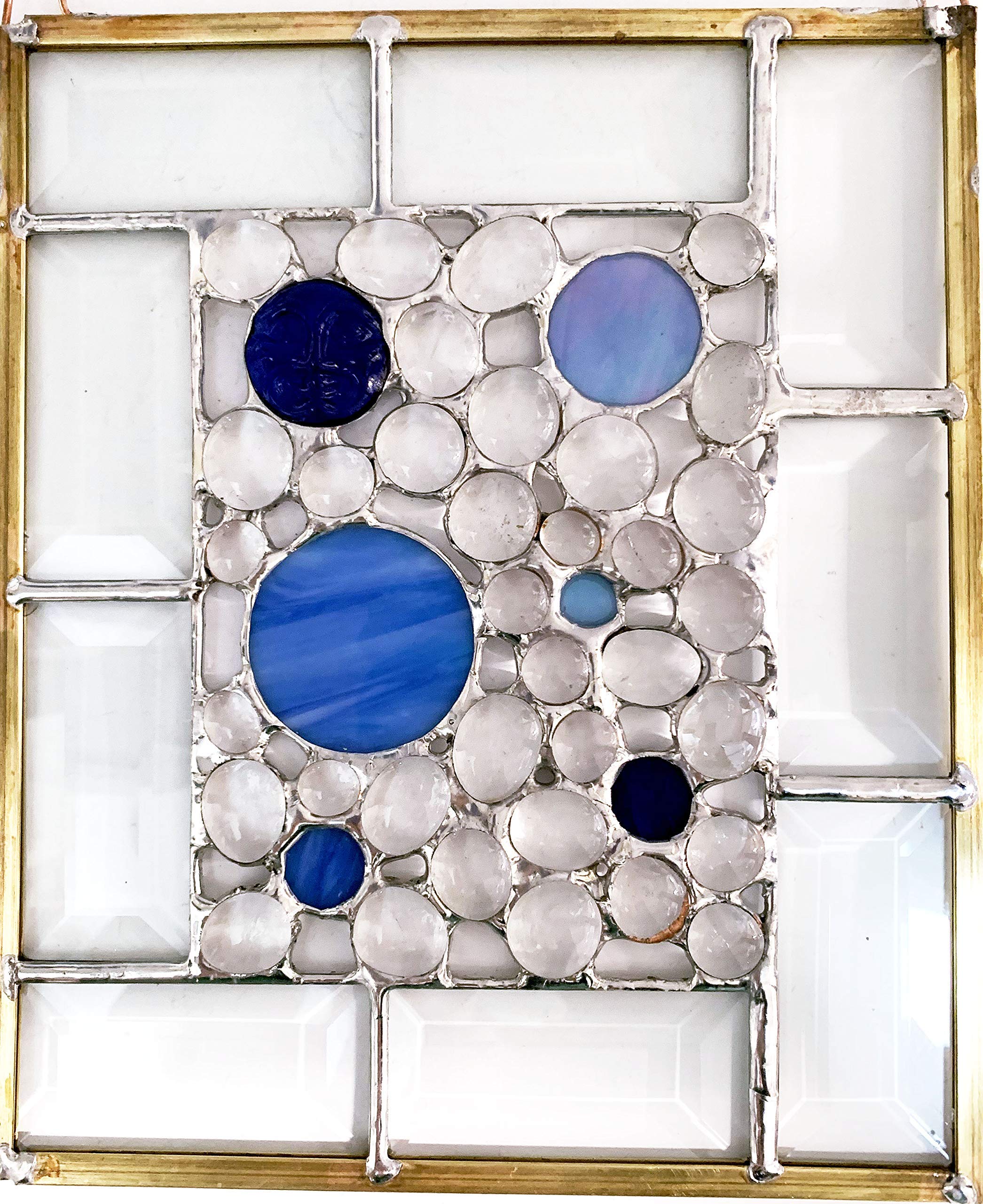 Handmade Stained Glass Art - Bevels, Bubbles & Moonface Designs for Windows, Doors & Home Decor