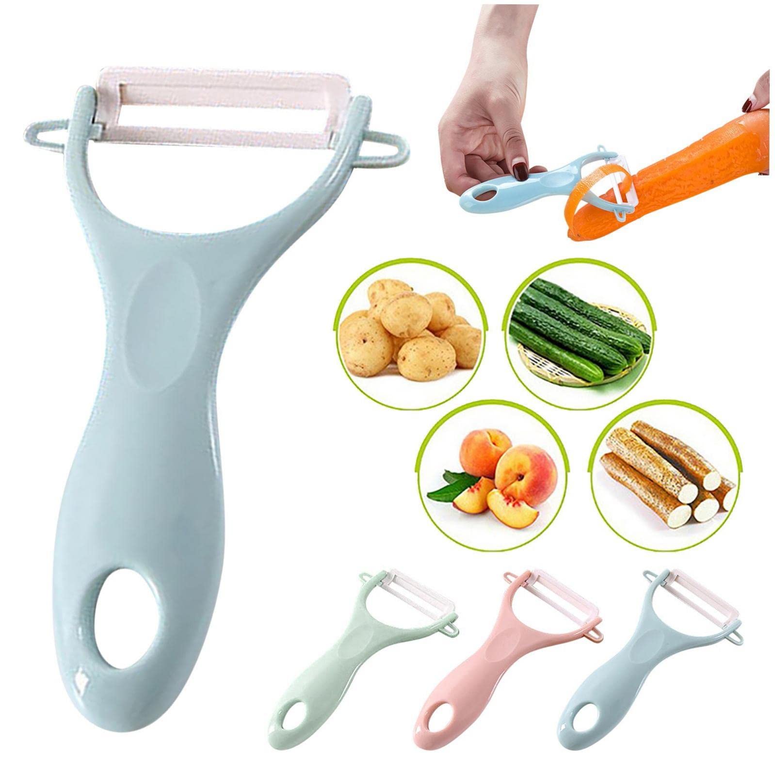 MISYAA Ceramic Potato Peeler - Non-Slip Kitchen Tool for Fruits & Vegetables