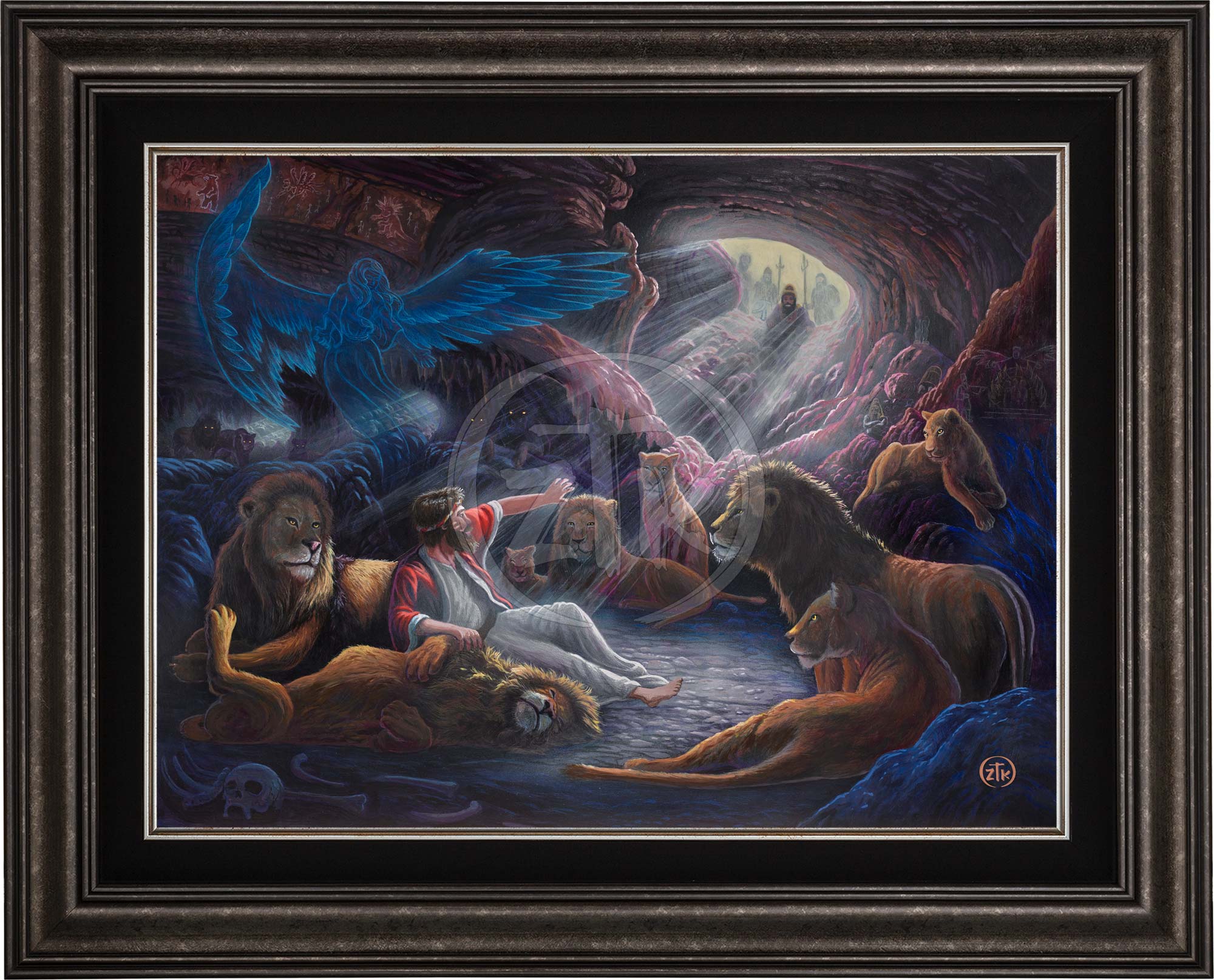 Daniel in the Lion's Den Limited Edition Canvas Wall Art - Biblical Story Painting for Home Decor, Church, Office & Gift